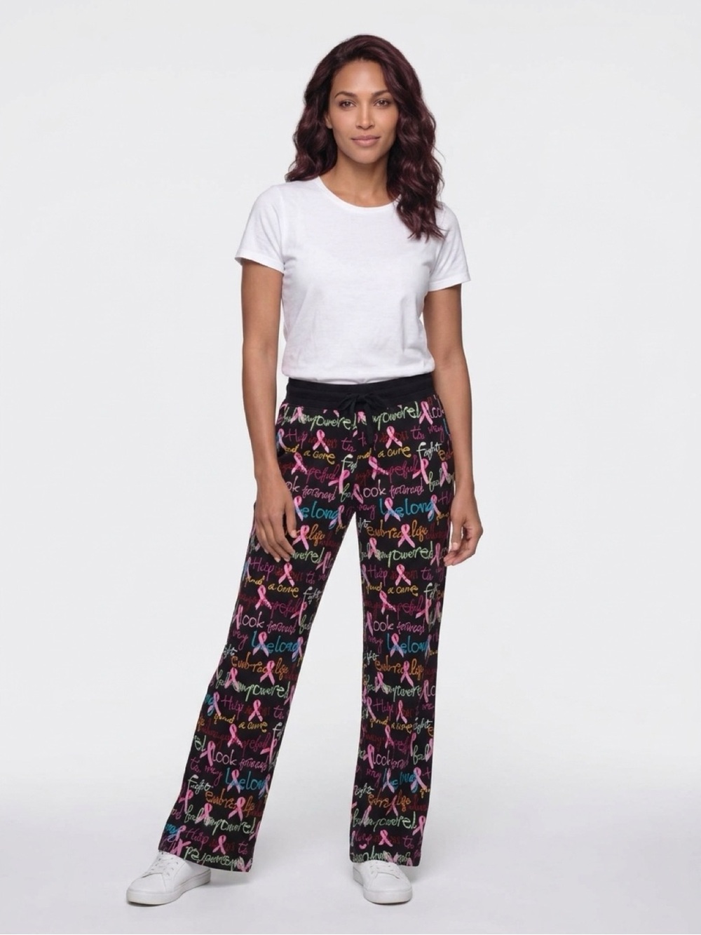 Nilla Shields Women’s Drawstring Pants for Breast Cancer Awareness